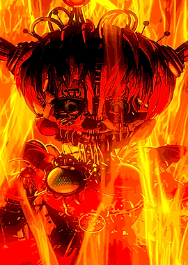 Circus Baby in Flames