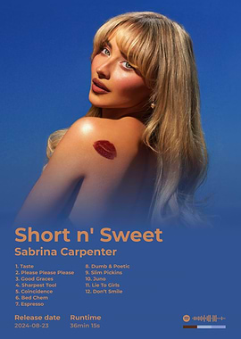 Sabrina Carpenter Short n' Sweet Album Cover