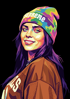 Billie Eilish Pop Art Portrait