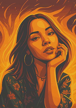 Portrait of a Woman in Warm Tones