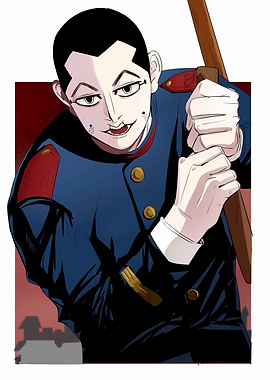 Anime Character in Military Uniform