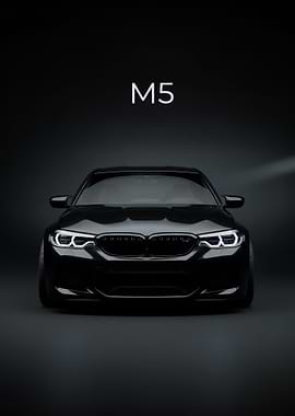 Black M5 Front face poster