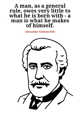 Alexander Graham Bell Quote Portrait