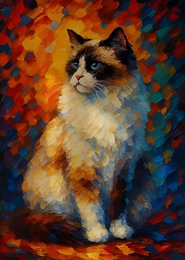 Ragdoll Cat Painting