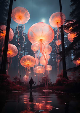 Glowing Jellyfish Forest