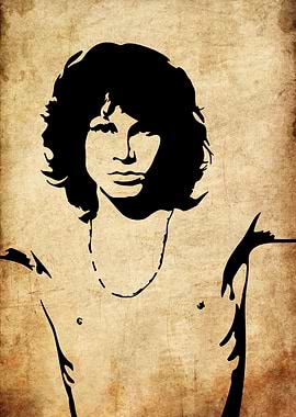 Jim Morrison Silhouette Portrait