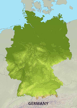 Germany Topographic Map