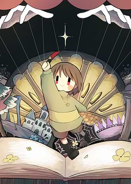 Chara with Knife on Open Book