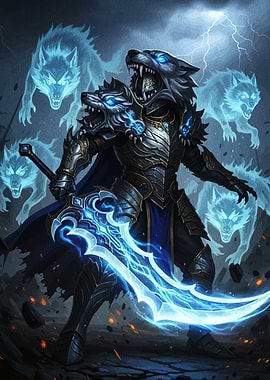 Wolf Knight with Spectral Wolves