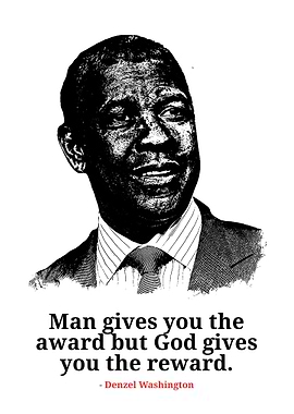 Denzel Washington Quote Portrait