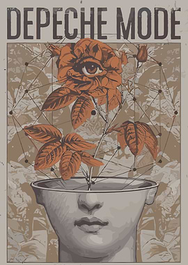 Depeche Mode Floral Eye Art