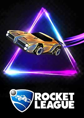 Rocket League Car with Neon Triangle