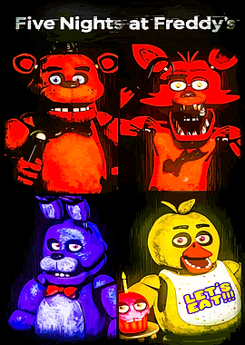 Five Nights at Freddy's Characters Collage
