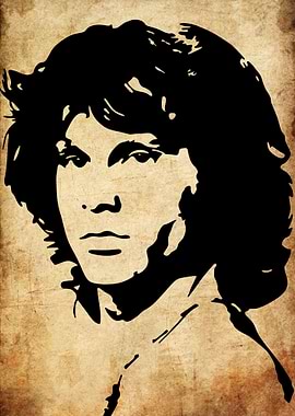 Jim Morrison Silhouette Portrait
