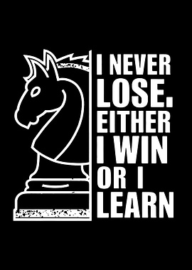Chess Knight with Motivational Quote