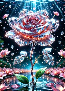 Diamond Rose in Water