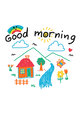 Good Morning Doodle Landscape