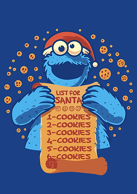 Cookie List For Santa - Funny Christmas Holiday