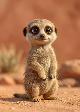 Cute Meerkat Standing