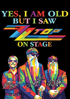 ZZ Top On Stage Colorful Art