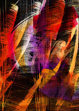 Abstract Brushstroke Painting