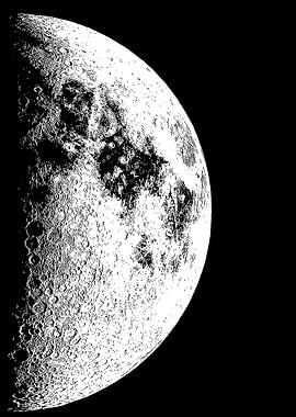 Monochrome Moon Close-Up