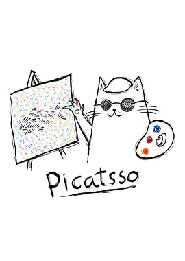 Picatsso: Cat Artist Sketch