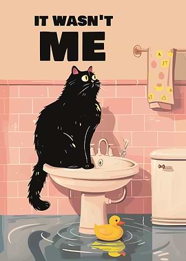 It Wasn't Me Cat Bathroom