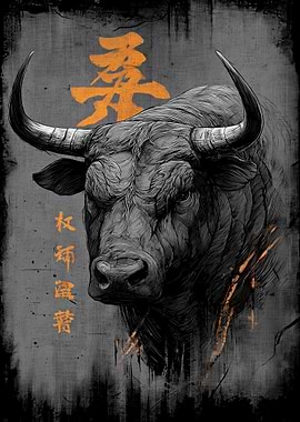 Ukiyo Minimalism Bull