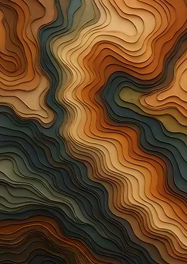 Topography Abstract Map