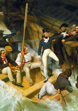 Nelson Boarding a Captured Ship