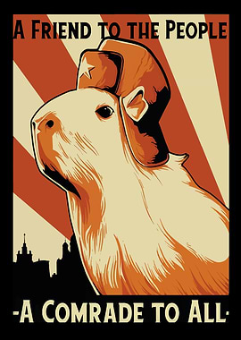 Comrade Capybara Propaganda Poster