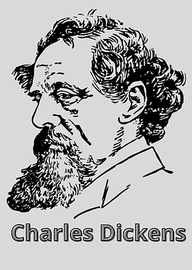 Charles Dickens Portrait Illustration