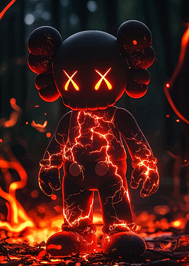 Fiery KAWS Companion Figure