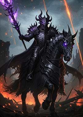 Dark Knight on Horseback