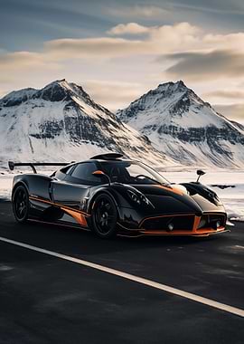 Huayra car in Mountains