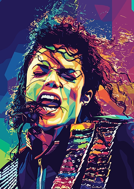 Michael Jackson Colorful Pop Art Portrait