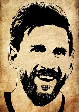 Lionel Messi Portrait Art