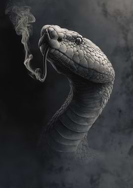 Monochrome King Cobra Snake