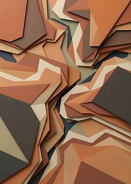 Paper Cut Abstract Topographic