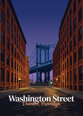 Washington Street, Dumbo, Brooklyn Illustration