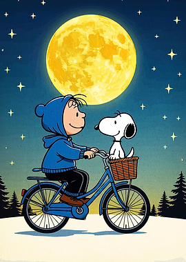 Linus and Snoopy Bicycle Ride
