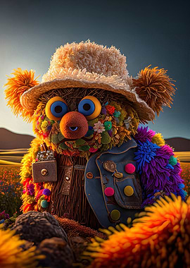 Colorful Creature in Field