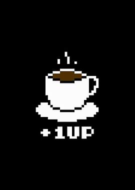 Pixel Art Coffee +1UP