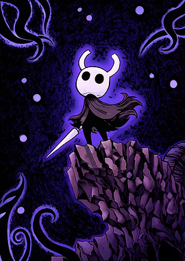 Hollow Knight on a Cliff