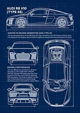 Audi R8 Blueprint