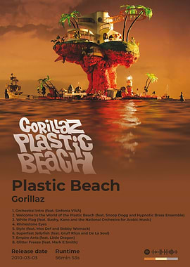 Gorillaz - Plastic Beach Album Cover