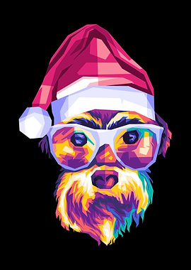 Christmas Dog Pop Art