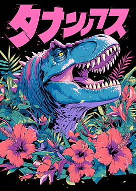 Tropical Dinosaur Illustration