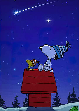 Snoopy and Woodstock Stargazing